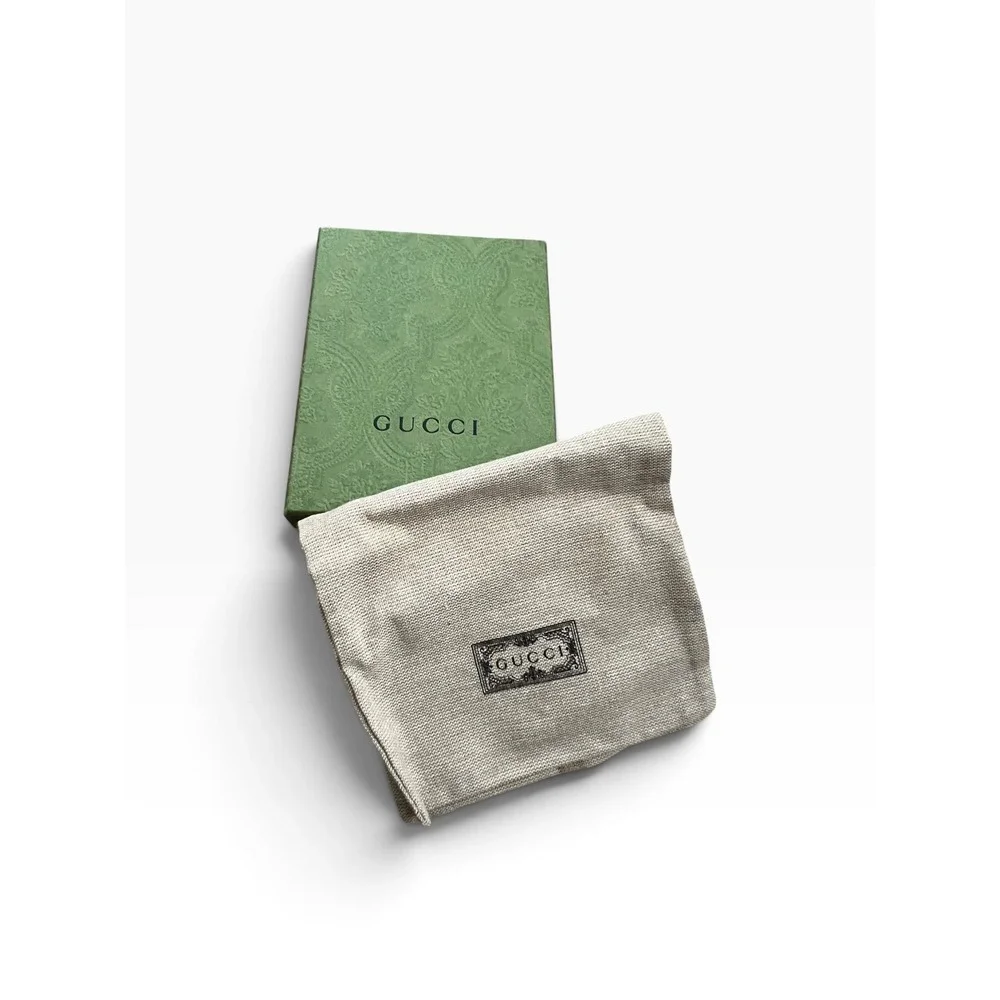 Authentic GUCCI Green Embossed Box, Dust Bag & Care Cards Set